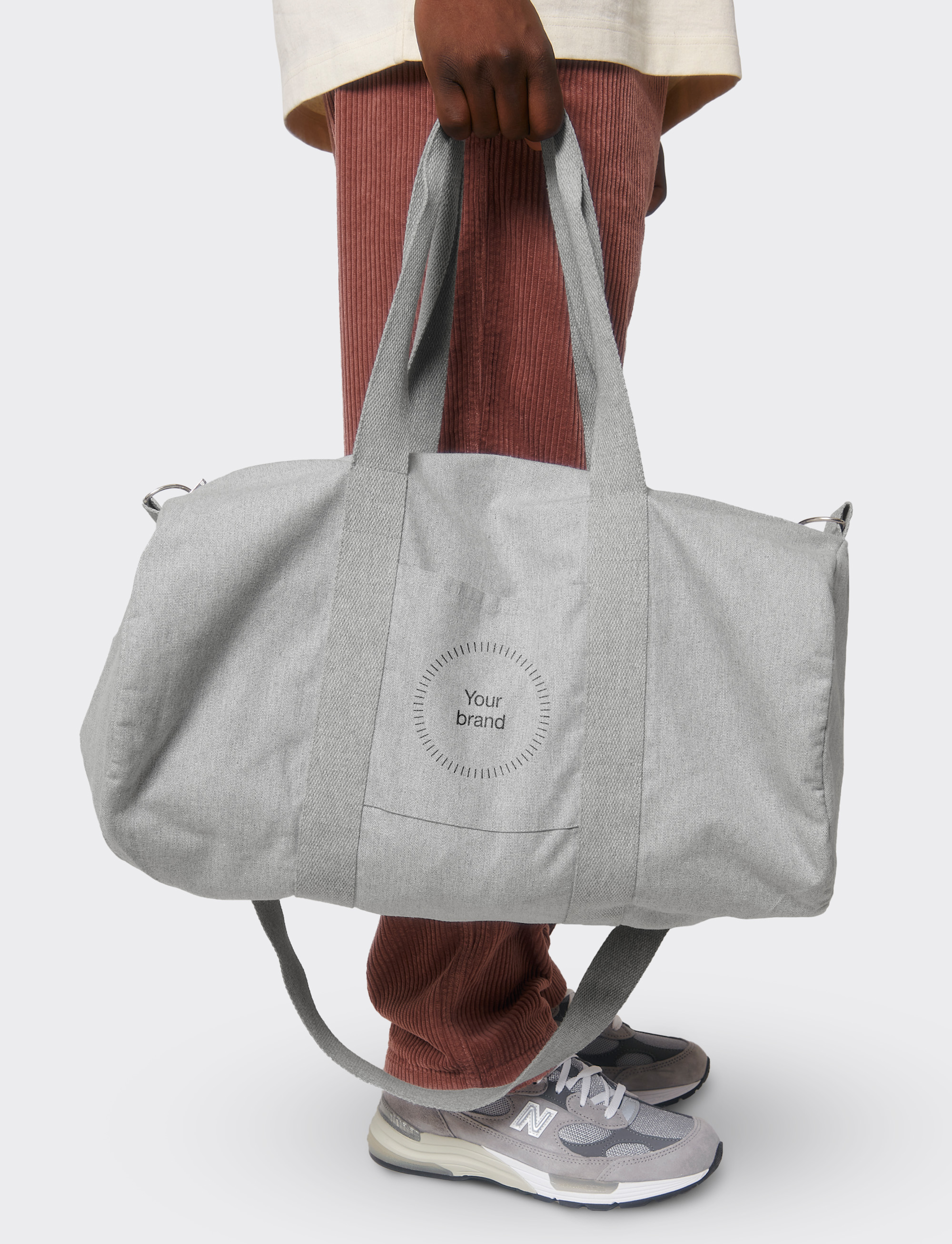 Recycled cotton duffle bag