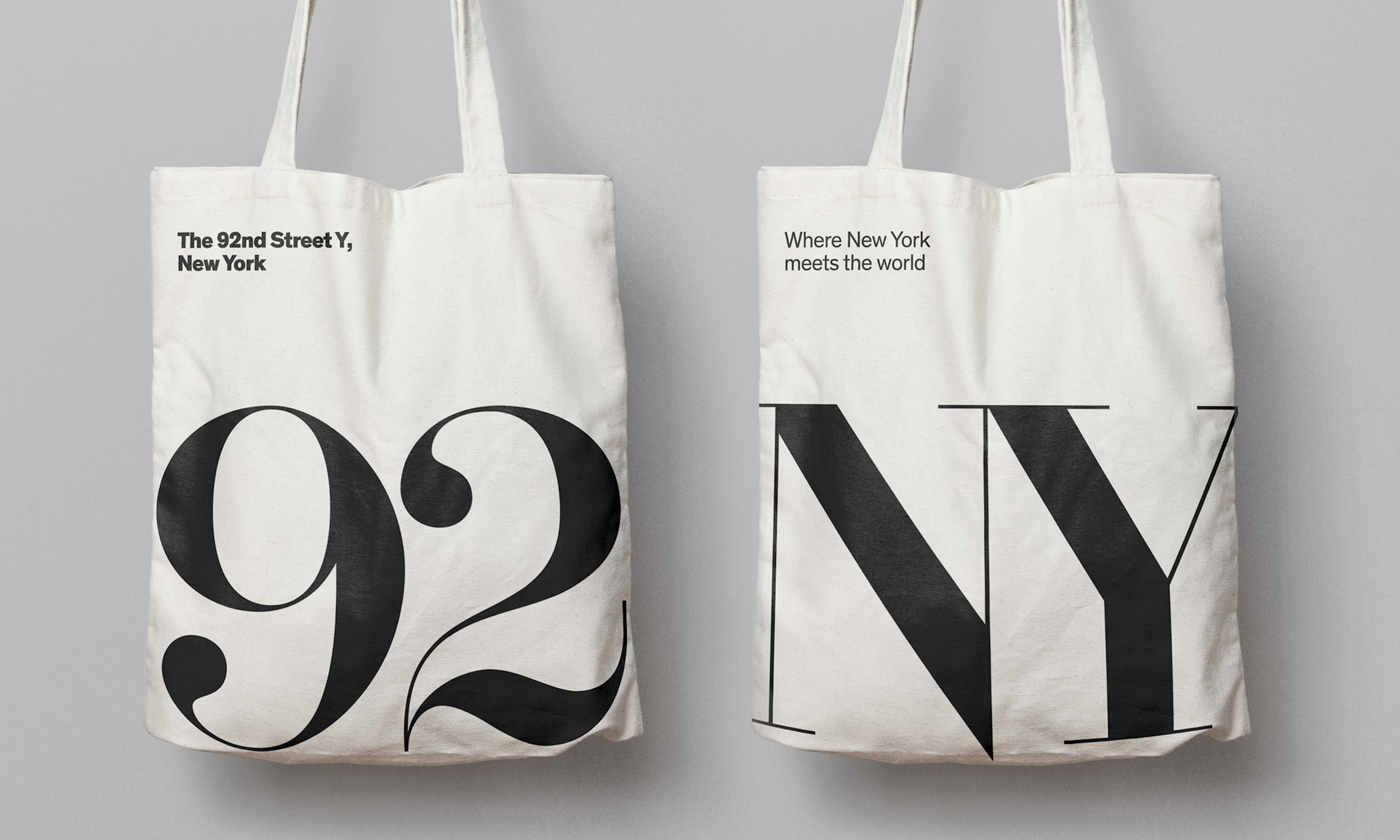 Tote bag with large print