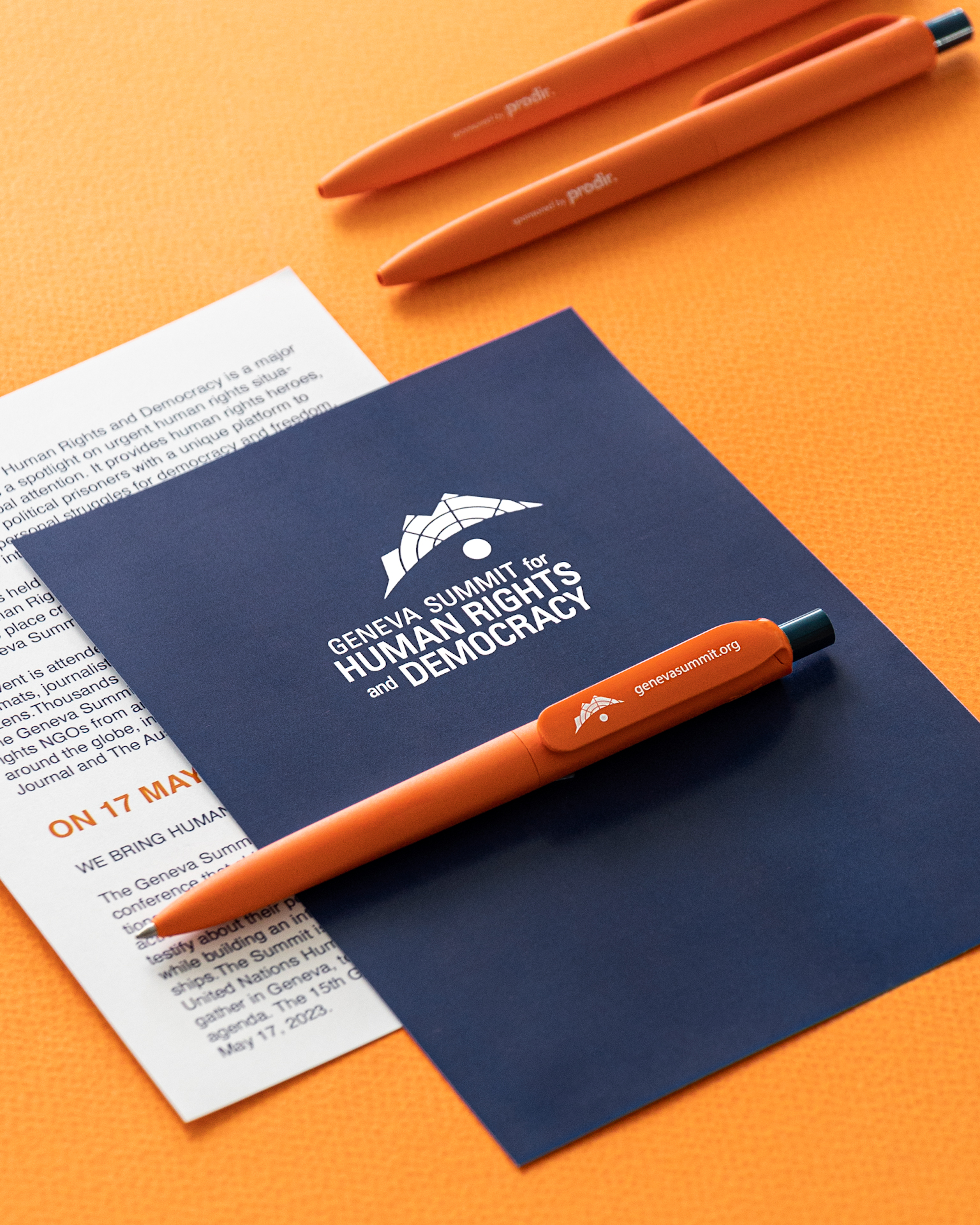 Custom Prodir Pen Orange