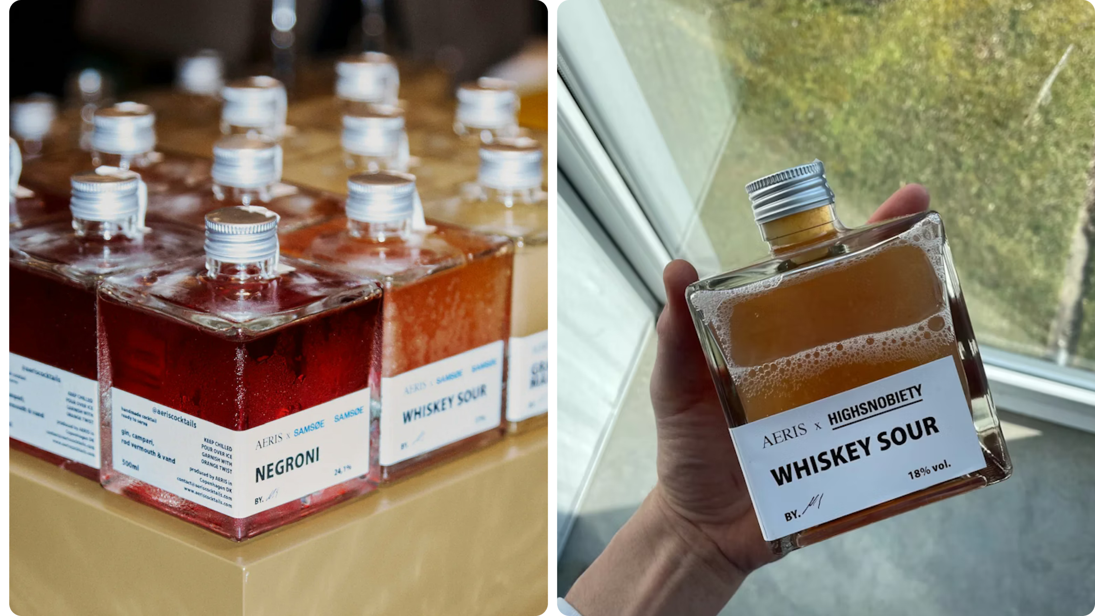 Assorted pre-mixed cocktails in custom packaging, made for celebrations and gifting.