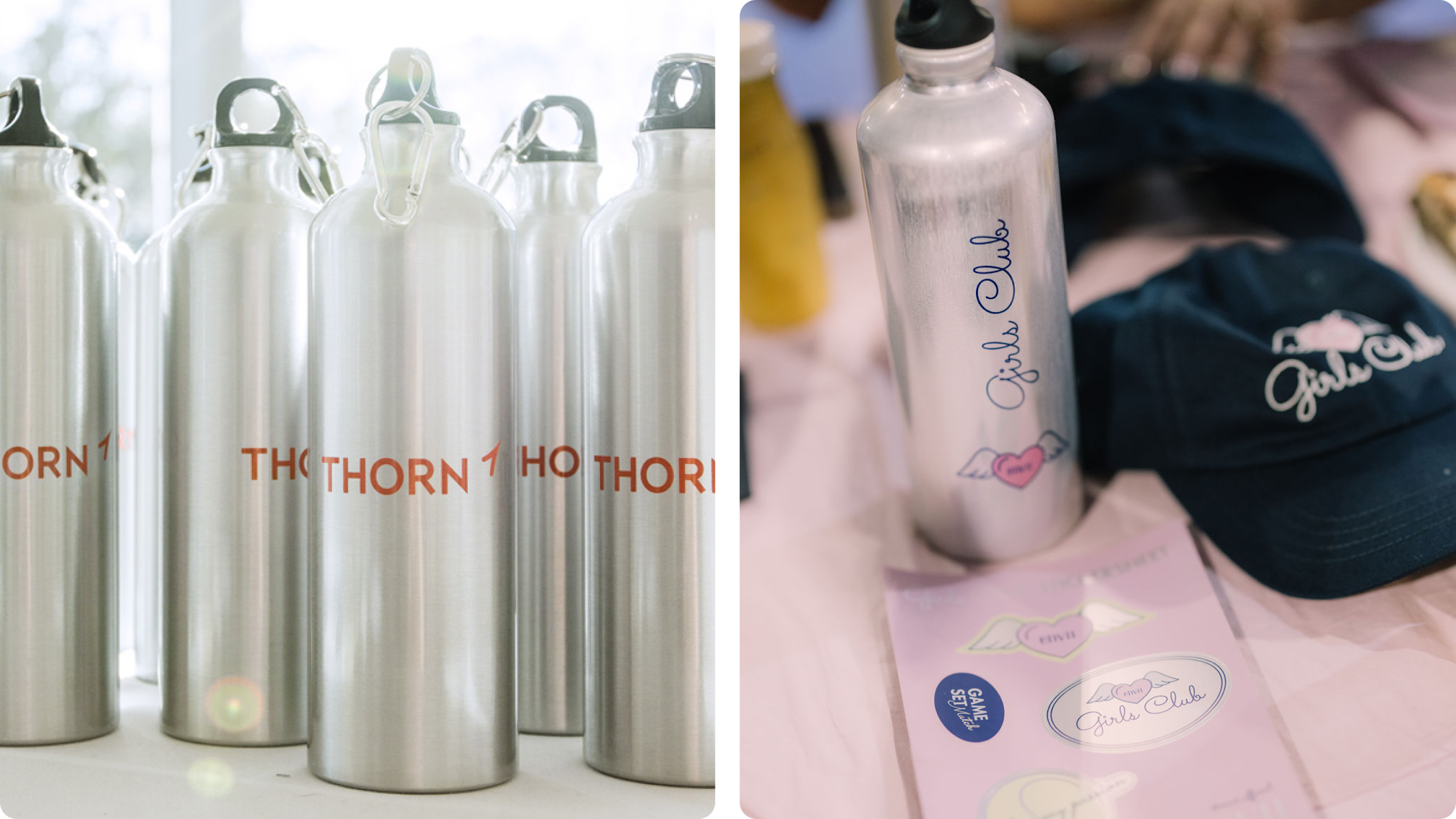 Recycled aluminium bottle with custom logo, lightweight reusable bottle for travel.