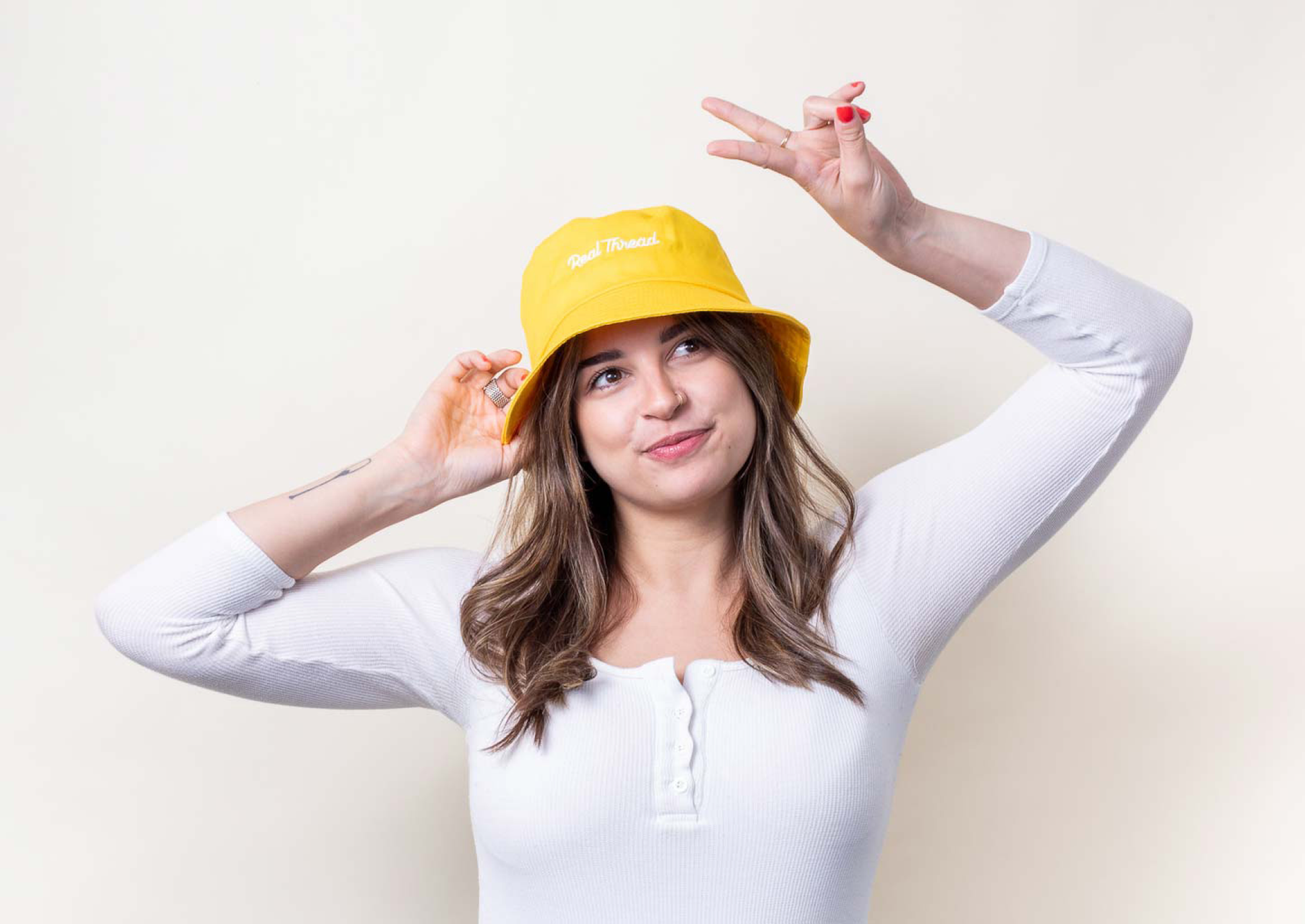 Branded Yellow Bucket Hat