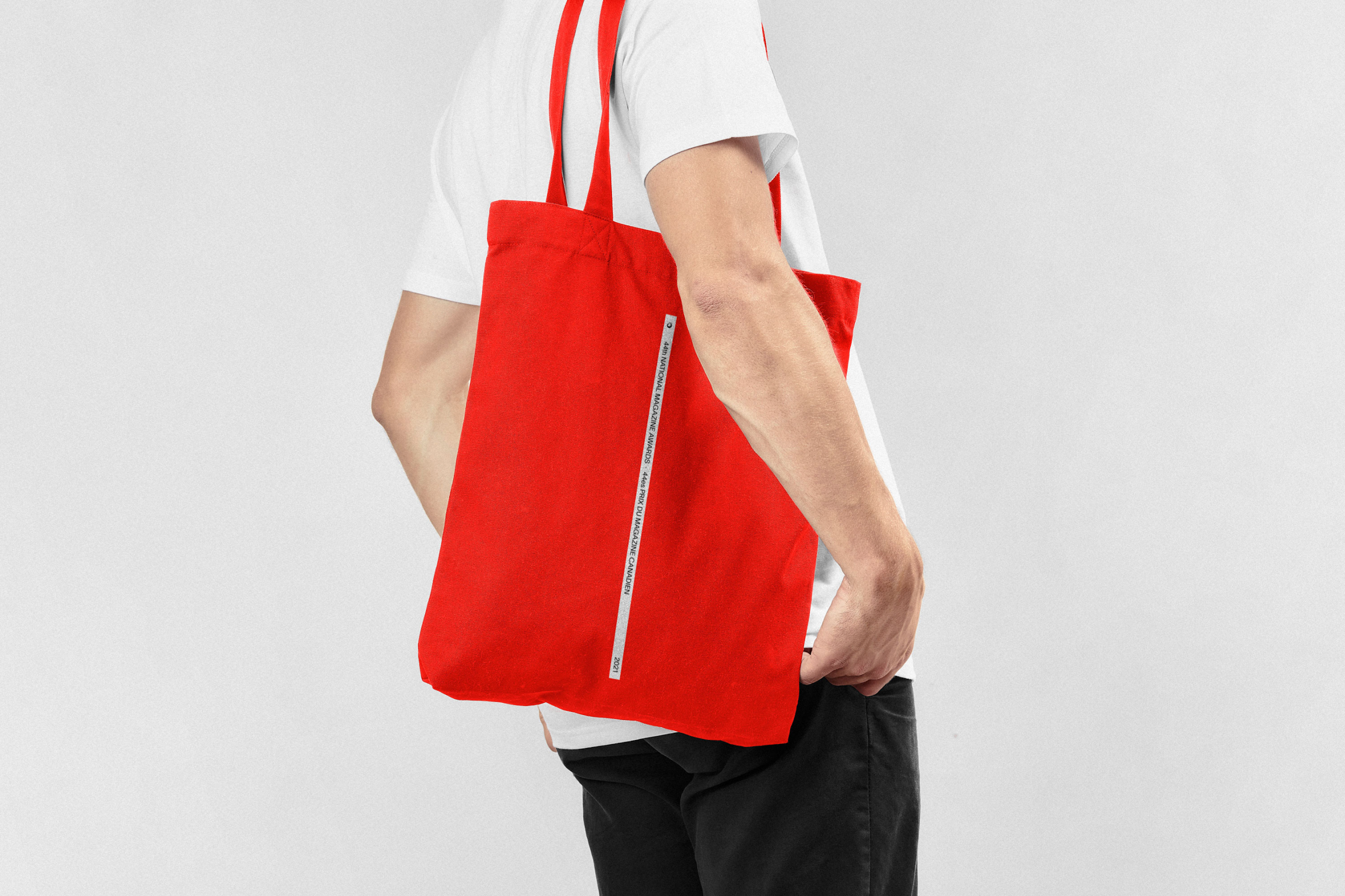 Custom Red Branded Tote