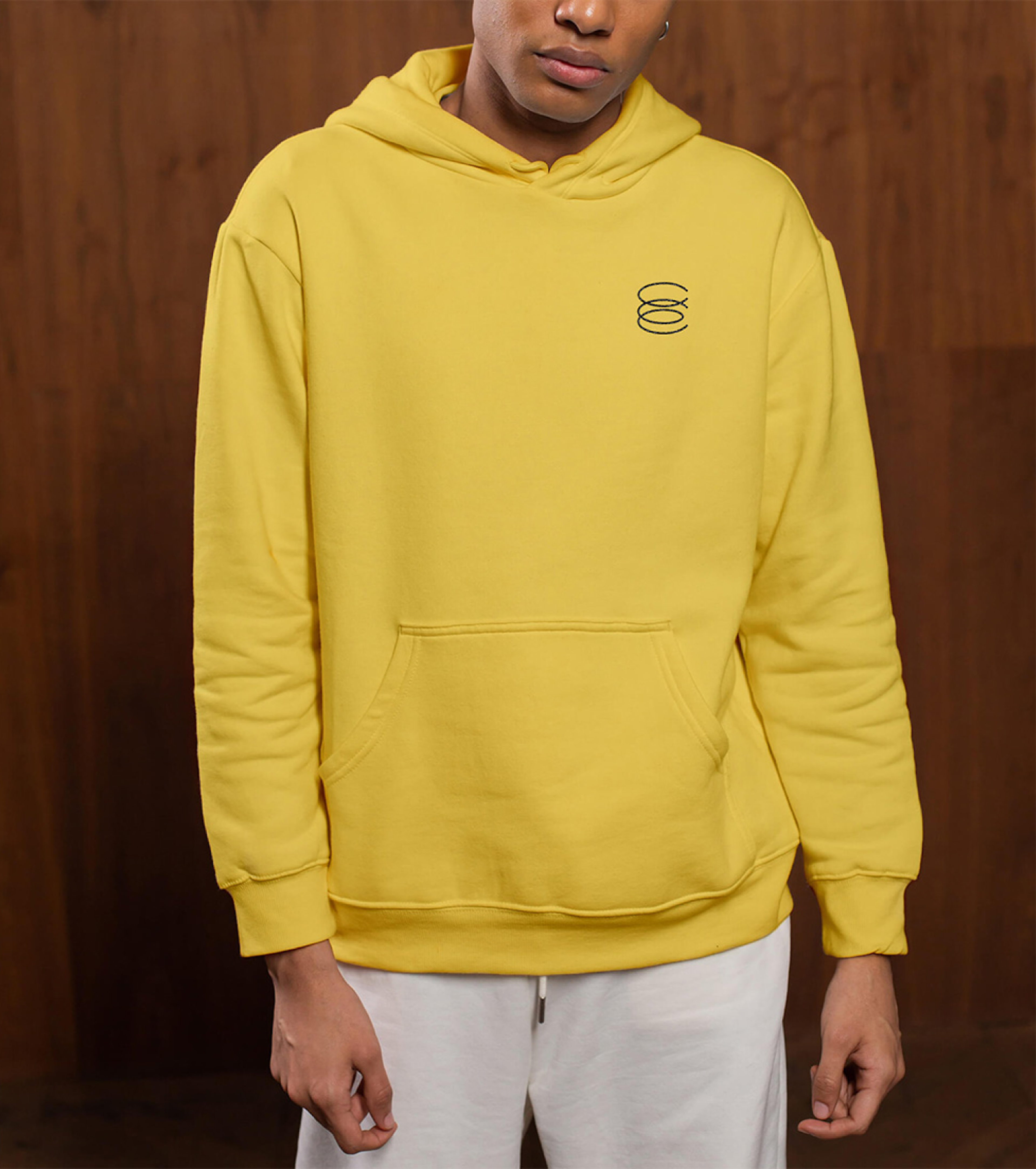 Eco Mustard Branded Hoodie