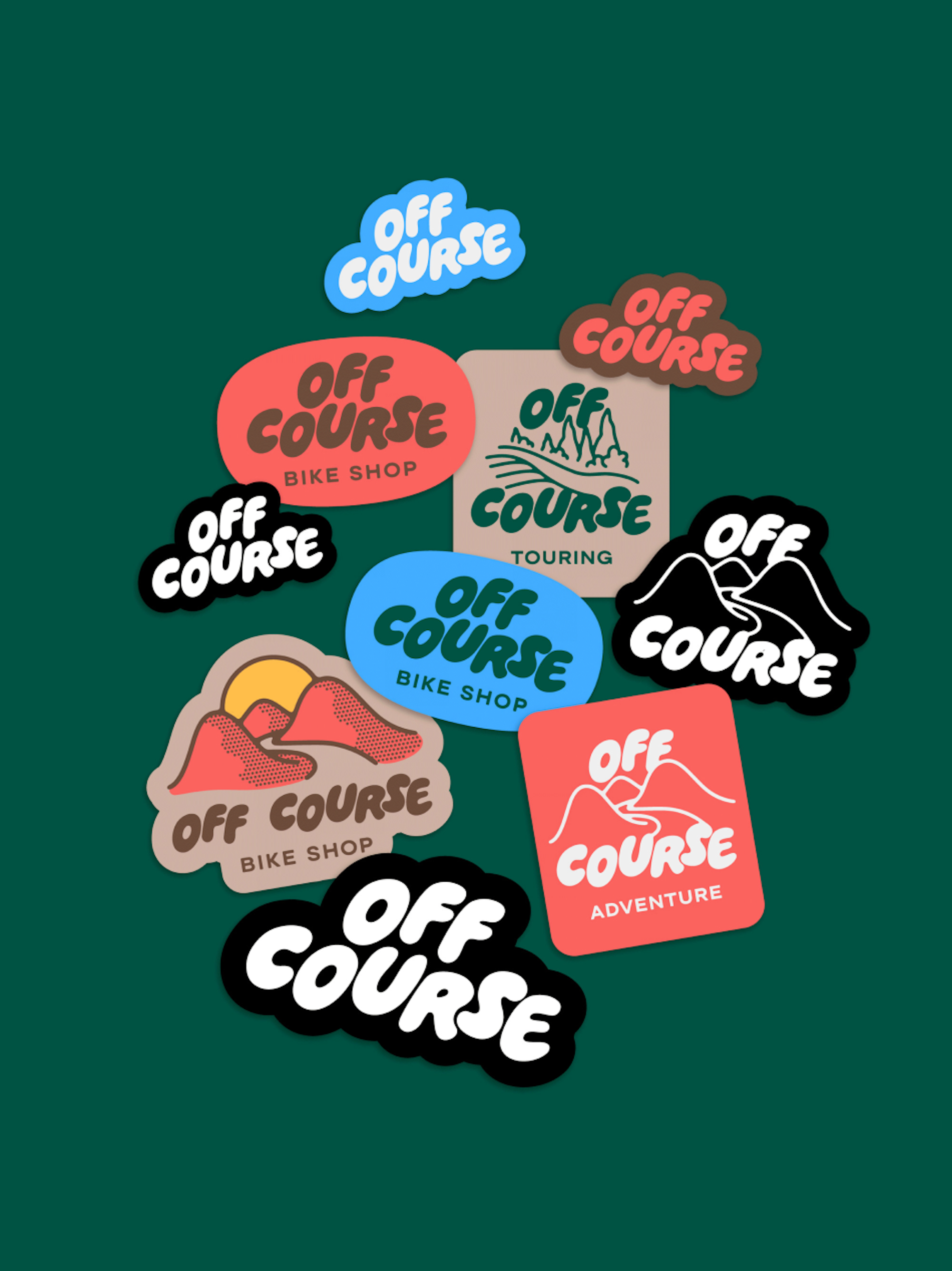 Off Course Branded Stickers