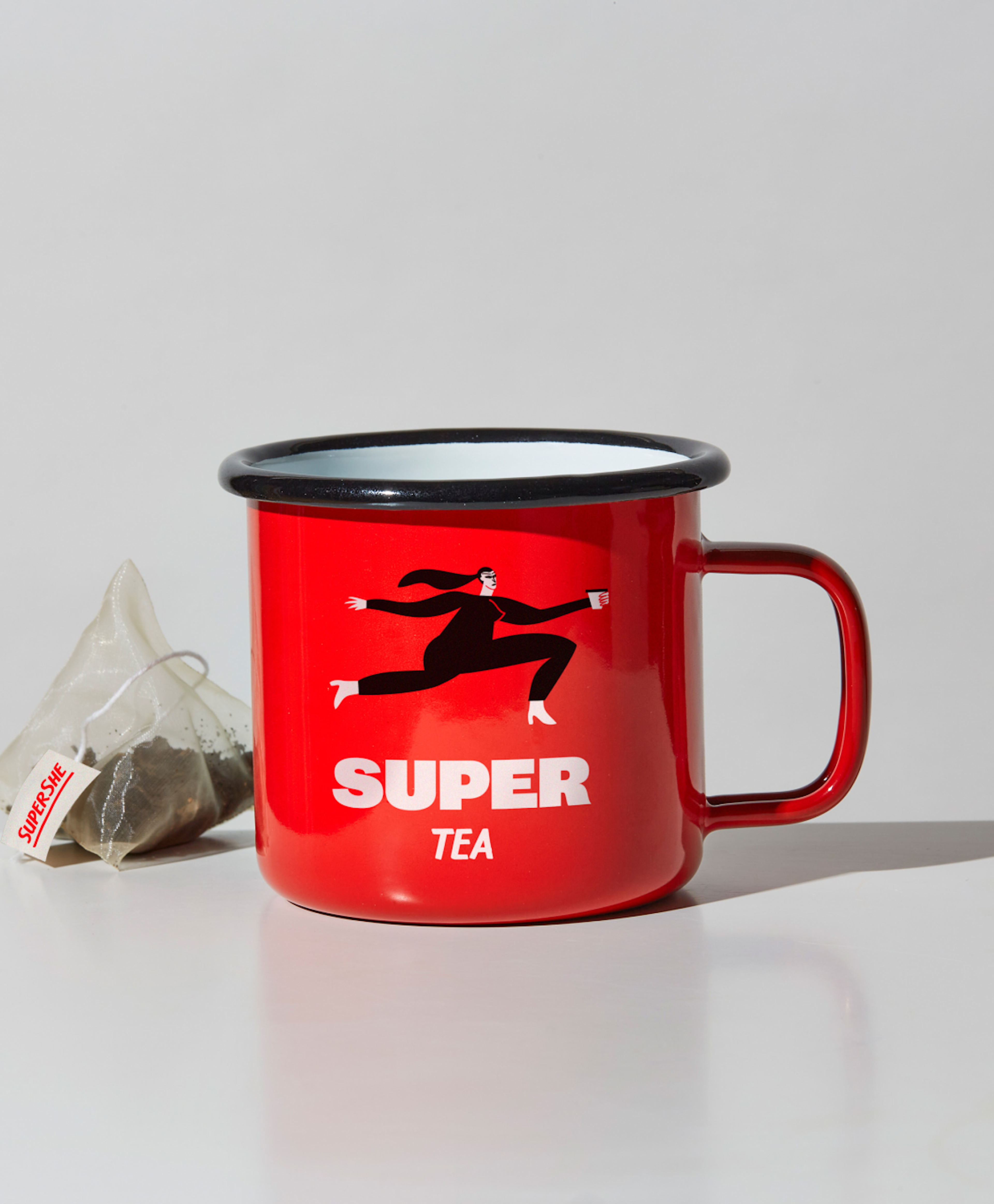 Super She Enamel Mug